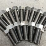 254smo uns s31254 en1.4547 مسامير وصواميل 1-1 / 2 "-8unx180mm قضيب الخيط